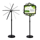 Sign Stand Holder Adjustable Sign Holder Standing Floor Poster Stand for 8.5x11 inches,HUAZI Both Vertical & Horizontal View Displayed,Snap - Open Frame with Round Safety Corner for School Church Business Show,Black - North State Signs & Printing