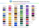 Simthread 63 Brother Colors Polyester Embroidery Machine Thread Kit 40 Weight for Brother Babylock Janome Singer Pfaff Husqvarna Bernina Embroidery and Sewing Machines 550Y - North State Signs & Printing