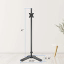 Single Monitor Mount, Extra Long Monitor Stand, 47 inch Pole Black Stand, Monitor Desk Mount, Single Desk Mount Stand, Computer Screen Mount, VESA Computer Desk Mount, Single Monitor Arm Stand - North State Signs & Printing