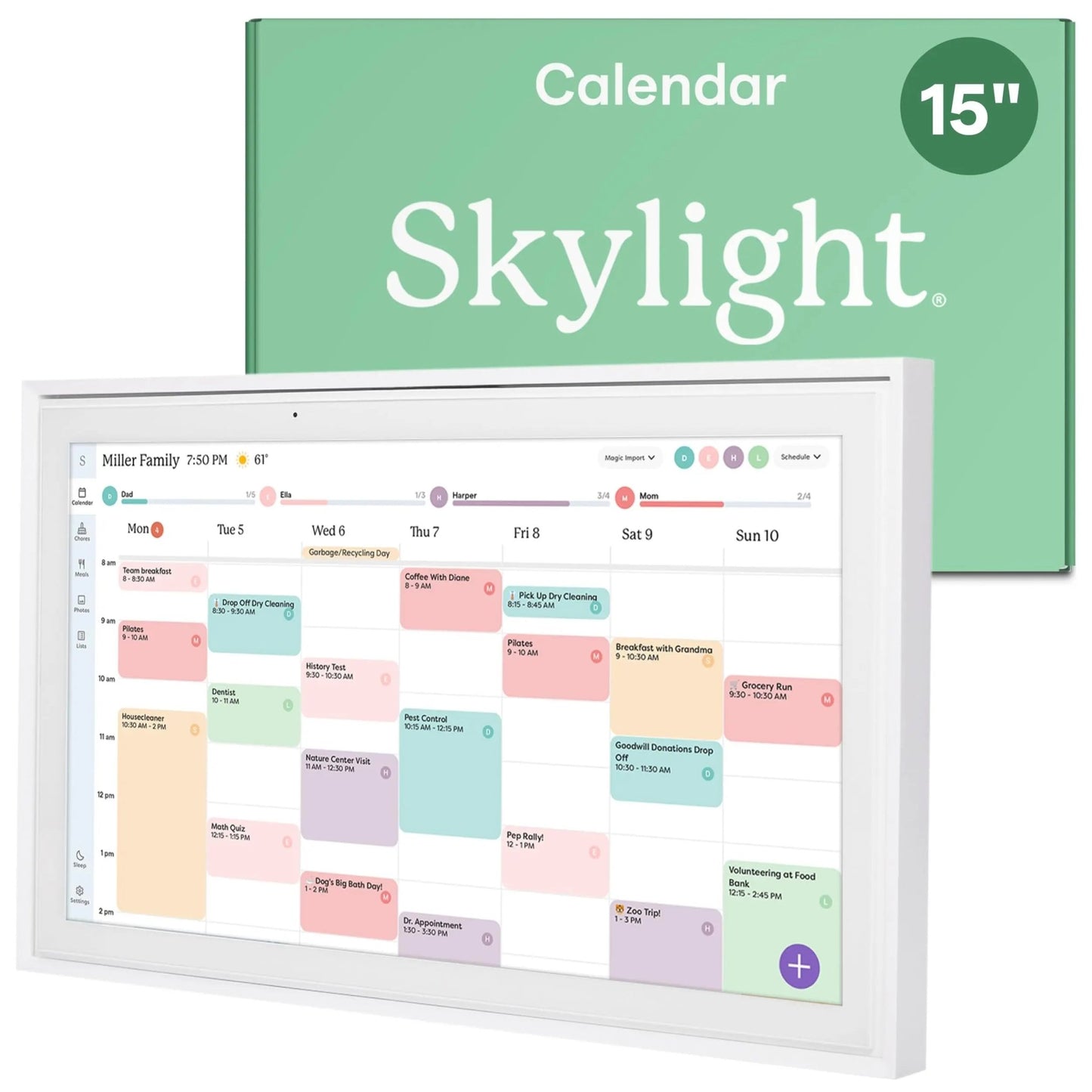 Skylight Calendar - 15" Digital Calendar - White - North State Signs & Printing