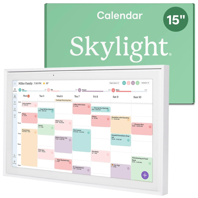 Skylight Calendar - 15" Digital Calendar - White - North State Signs & Printing