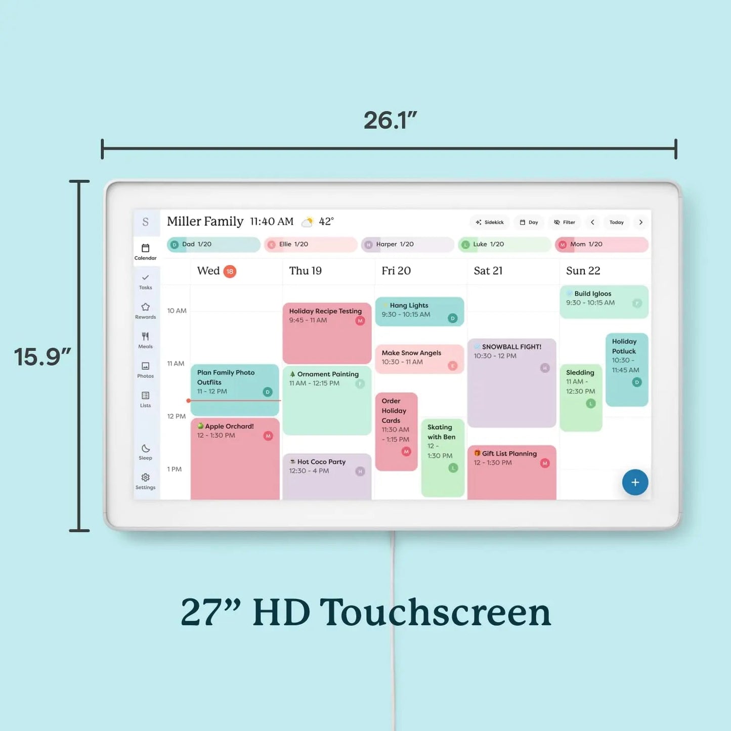 Skylight Calendar Max: 27 - Inch Smart Digital Calendar & Chore Chart - North State Signs & Printing
