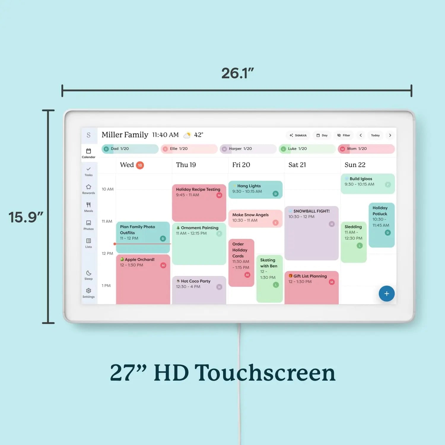 Skylight Calendar Max: 27 - Inch Smart Digital Calendar & Chore Chart - North State Signs & Printing