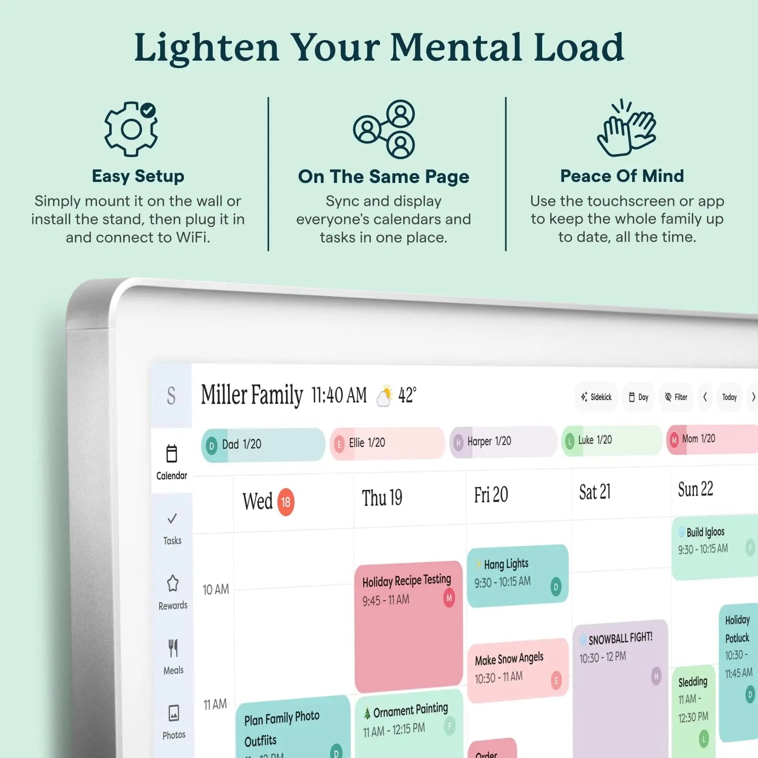 Skylight Calendar Max: 27 - Inch Smart Digital Calendar & Chore Chart - North State Signs & Printing