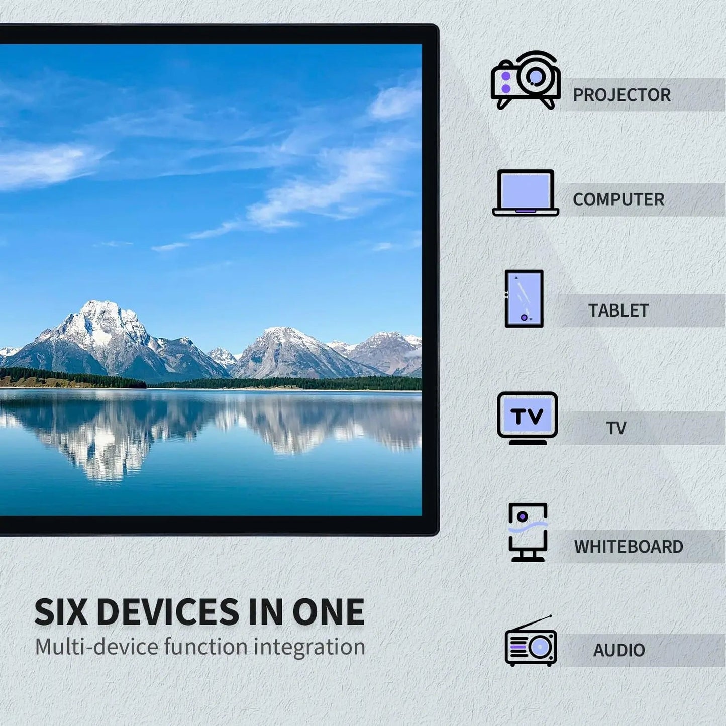 Smart Board, 98 inch, 4K Interactive Presentation Electronic Whiteboard with Dual System - North State Signs & Printing