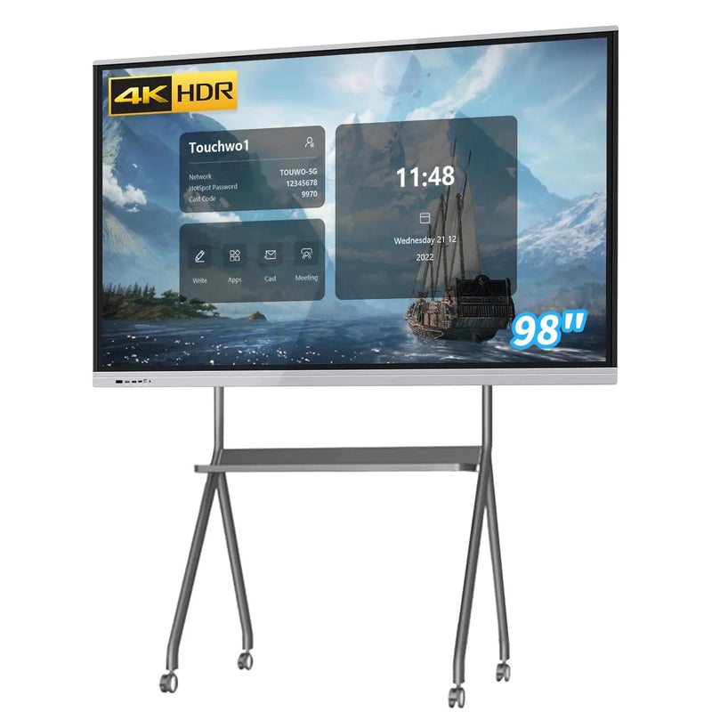 Smart Board, 98 inch, 4K Interactive Presentation Electronic Whiteboard with Dual System - North State Signs & Printing