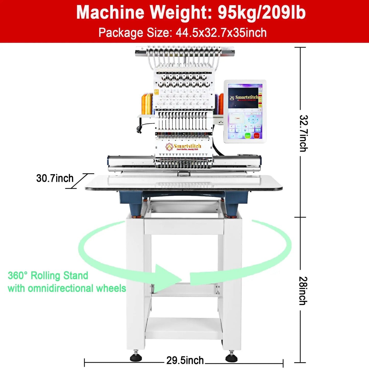 Smartstitch S - 1501 Commercial Embroidery Machine with 15 Needles - North State Signs & Printing