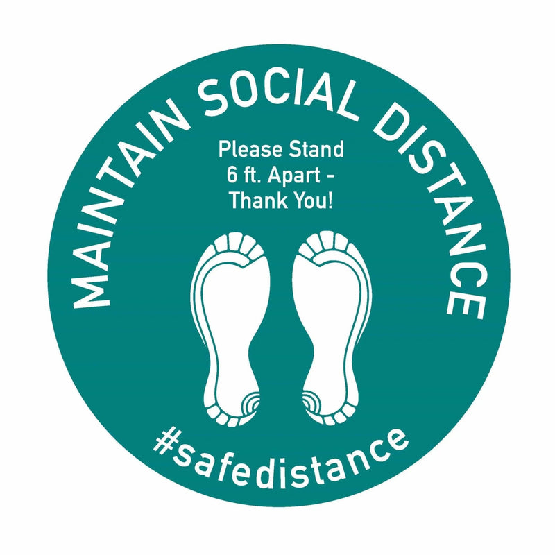 Social Distancing and Safe Distancing Decals | North State Signs & Printing - North State Signs & Printing