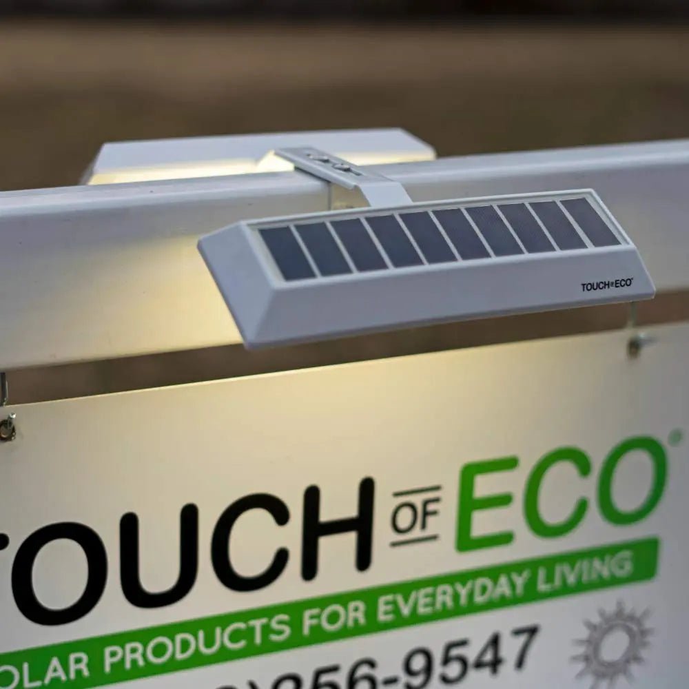 Solar LED Post Light For Real Estate Signs, Touch Of ECO LITEAGENT PRO, Business, Yard Sign Lighting - Includes Adjustable Sign Mounting Bracket - North State Signs & Printing