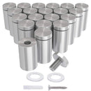 Standoff Screws (1 in. Dia x 1 in. L), Stainless Steel Standoffs Mounting Hardware LuckIn 20 - Pack for Acrylic Signs, Silver - North State Signs & Printing