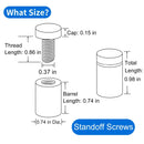 Standoffs 8 Pack Standoff Screws 3/4 x 1 Inch Black Sign Standoffs Stainless Steel Stand Off Wall Mounts for Hanging Acrylic Picture Frame, Advertising Screws Kit - North State Signs & Printing