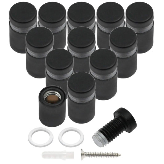Standoffs Stainless Steel Standoff Screws, Wall Sign Standoff Mounting Hardware Advertising Luomorgo 12 Pcs 1/2" x 0.78" Glass Standoff Nail for Hanging Acrylic Picture Frame, Black - North State Signs & Printing