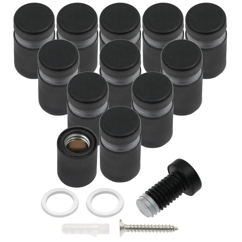 Standoffs Stainless Steel Standoff Screws, Wall Sign Standoff Mounting Hardware Advertising Luomorgo 12 Pcs 1/2" x 0.78" Glass Standoff Nail for Hanging Acrylic Picture Frame, Black - North State Signs & Printing