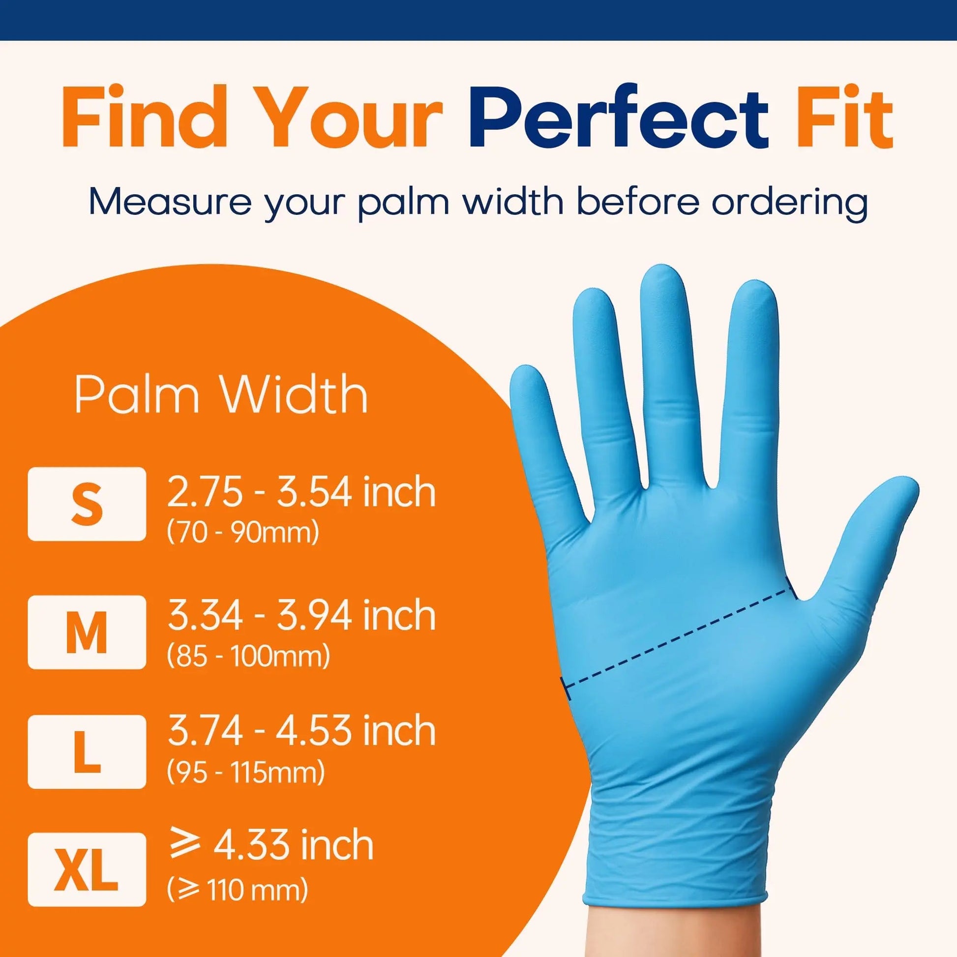 Supmedic Medical Nitrile Exam Gloves, Latex - Free, Powder - Free, Food Safe, Cooking Food Prep, Disposable Gloves, Blue, 100 Pcs (Large) - North State Signs & Printing