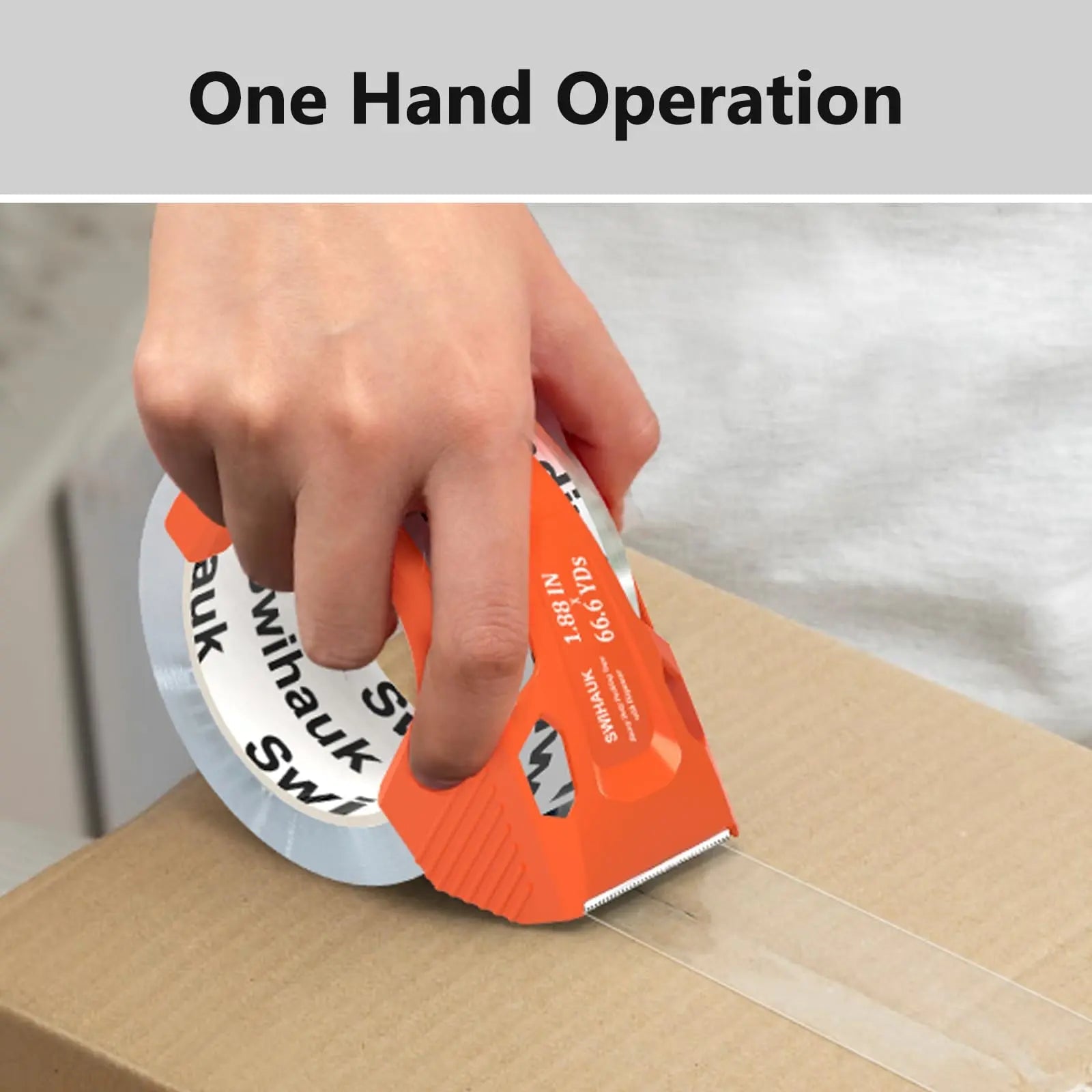Total 400 yd, 6 Pack 1.18 in x 66.6 yd - Heavy Duty Packing Tape with Dispenser, Bingding Tape, Clear Shipping Tape, Packaging Tape, Package Tape for Shipping Moving Storage and Mailing - North State Signs & Printing