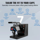 VEVOR 4 - in - 1 Heat Press Machine for Hats with 6x3inches Curved Teflon - Coated Heat Plate, Easy Temperature Control Non - Slip Base, Four Replaceable Elements 6x3/6.7x2.7/6.7x3.8/8.1x3.5inches - North State Signs & Printing