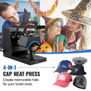 VEVOR 4 - in - 1 Heat Press Machine for Hats with 6x3inches Curved Teflon - Coated Heat Plate, Easy Temperature Control Non - Slip Base, Four Replaceable Elements 6x3/6.7x2.7/6.7x3.8/8.1x3.5inches - North State Signs & Printing