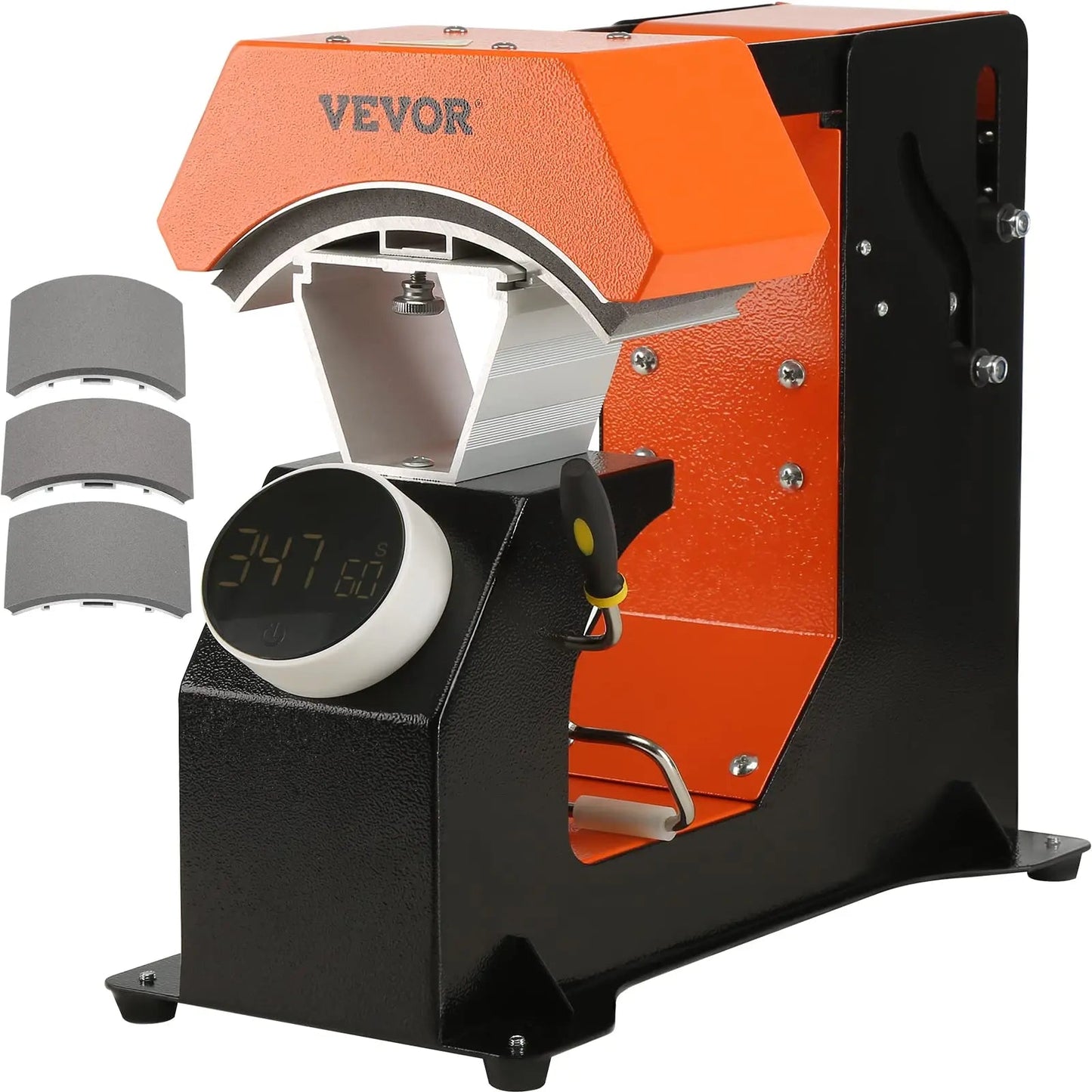 VEVOR Hat Heat Press Machine, 3 - in - 1 Auto Cap Heat Press with 3pcs Interchangeable Platens (6.6‘’x 3.9, 6.6‘’x 3, and 6.1‘’x 2.75), Automatic Release & Press Knob - Style Digital Control Panel for Caps - North State Signs & Printing