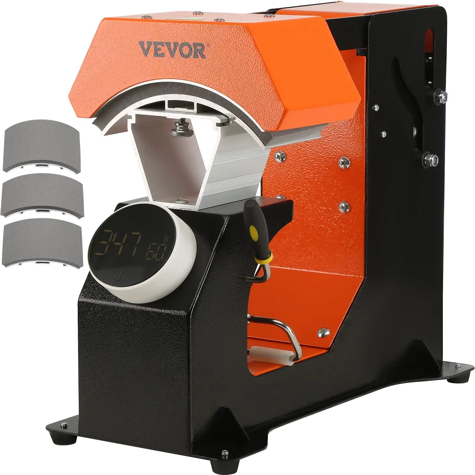 VEVOR Hat Heat Press Machine, 3 - in - 1 Auto Cap Heat Press with 3pcs Interchangeable Platens (6.6‘’x 3.9, 6.6‘’x 3, and 6.1‘’x 2.75), Automatic Release & Press Knob - Style Digital Control Panel for Caps - North State Signs & Printing