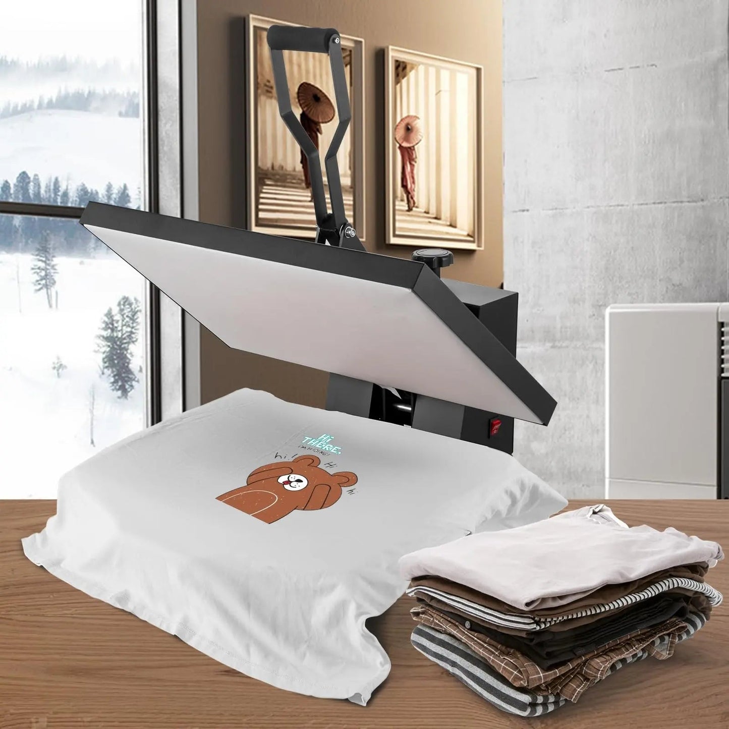 VEVOR Heat Press 16x24, 1700W Power Heat Press Machine, Fast Heating, High Pressure Heat Press Machine for T-Shirt, Digital Industrial Sublimation Printer for Heat Transfer Vinyl, Easy to Use, Black - North State Signs & Printing