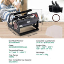 VEVOR Tumbler Heat Press Machine, 11 - 30oz Mug Press, Heat Up Fast and Even, Tumbler Press with Sublimation Paper, Tape and Gloves, Temp and Time Setting, for Sublimation Tumblers, Cups, Mugs, Black - North State Signs & Printing