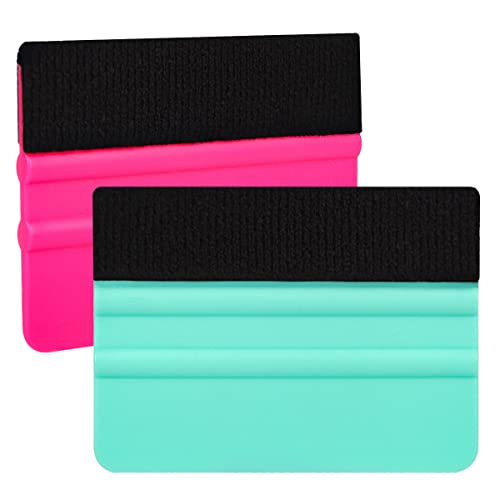 Squeegee for Vinyl - 2Pack Felt Squeegee Tool Craft Adhesive Vinyl Cricut Scraper for Car Film Wrap Sign Making DIY