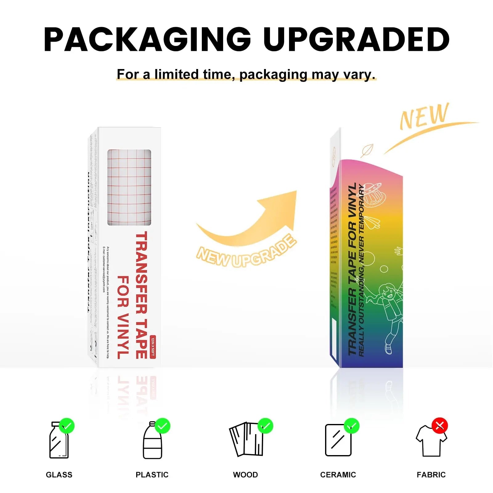 Vinyl Transfer Paper Tape Roll - YRYM HT Clear 12 x 50 FT w/Alignment Grid Application Tape for Silhouette Cameo, Cricut Adhesive Vinyl for Decals,Signs, Windows, Stickers - North State Signs & Printing