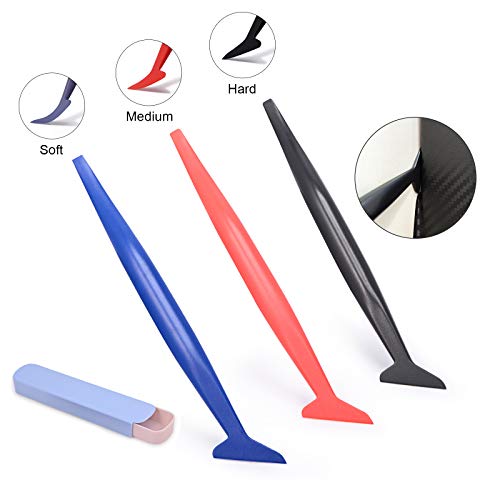 FOSHIO Window Tint Vinyl Wrap Tool Kit with 5M Knife Tape Felt Squeegee Micro Squeegee Wrap Magnets Holders Gloves