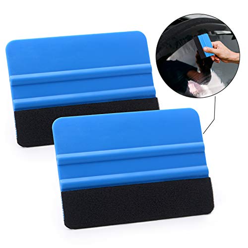 FOSHIO Window Tint Vinyl Wrap Tool Kit with 5M Knife Tape Felt Squeegee Micro Squeegee Wrap Magnets Holders Gloves