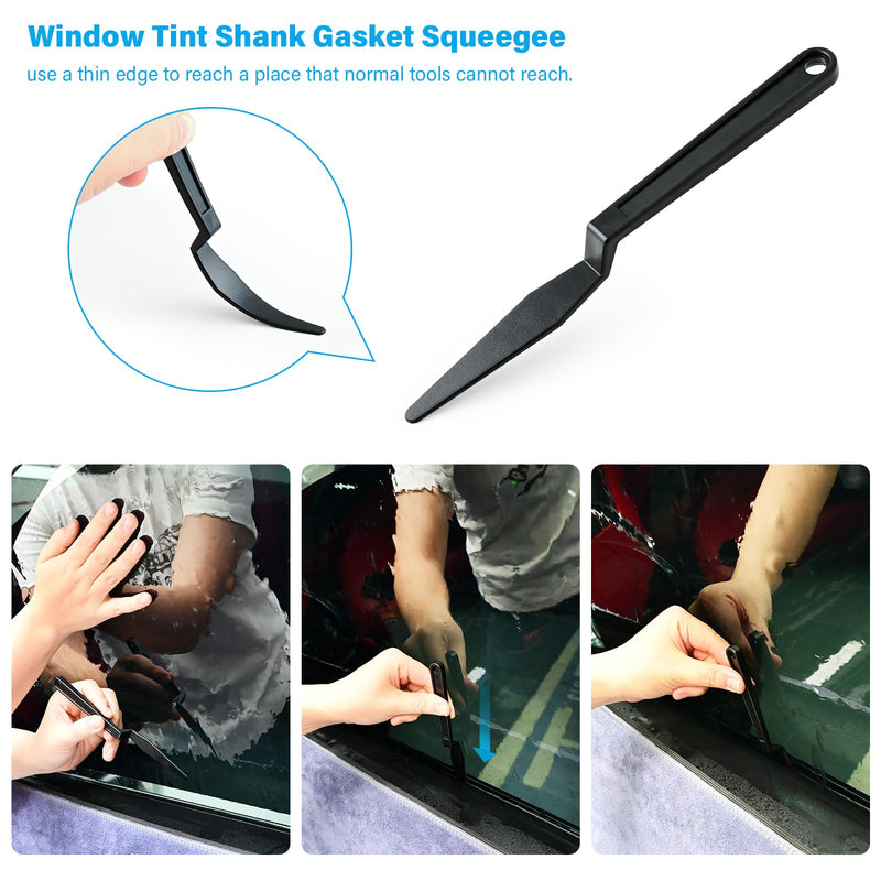 Vinyl Wrap Tool Window Tint Kit,Car Window Tint Application Kit with Small Rubber Squeegee Vinyl Squeegee,Shank Gasket