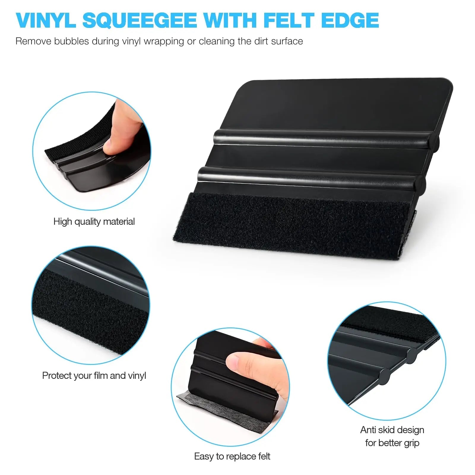 Vinyl Wrap Tool Window Tint Kit,Car Window Tint Application Kit with Small Rubber Squeegee, Vinyl Squeegee,Shank Gasket squeegee,Mini Quarter Squeegee for Car Wrapping,Window Tinting - North State Signs & Printing