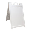 White Plasticade Signicade Deluxe A Frame Sidewalk Curb Sign Portable Folding Double Sided Display with Quick Change System - North State Signs & Printing