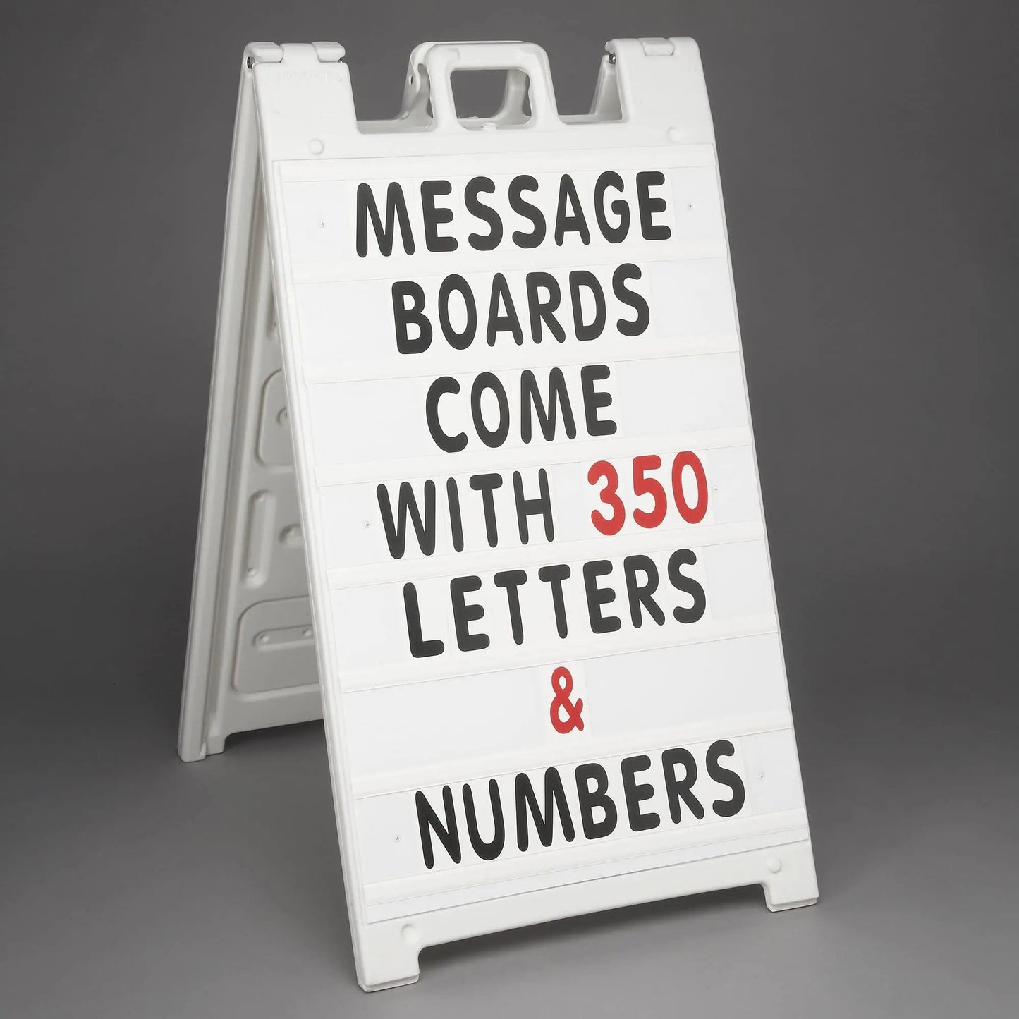 White Plasticade Signicade Deluxe A Frame Sidewalk Curb Sign Portable Folding Double Sided Display with Quick Change System - North State Signs & Printing
