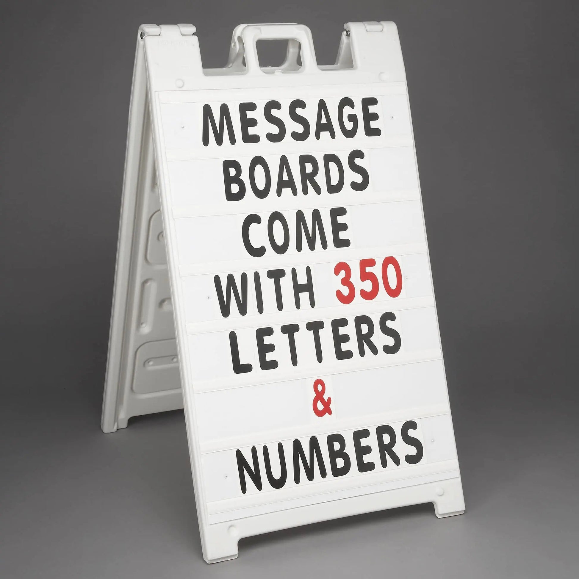 White Plasticade Signicade Deluxe A Frame Sidewalk Curb Sign Portable Folding Double Sided Display with Quick Change System - North State Signs & Printing