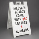White Plasticade Signicade Deluxe A Frame Sidewalk Curb Sign Portable Folding Double Sided Display with Quick Change System - North State Signs & Printing