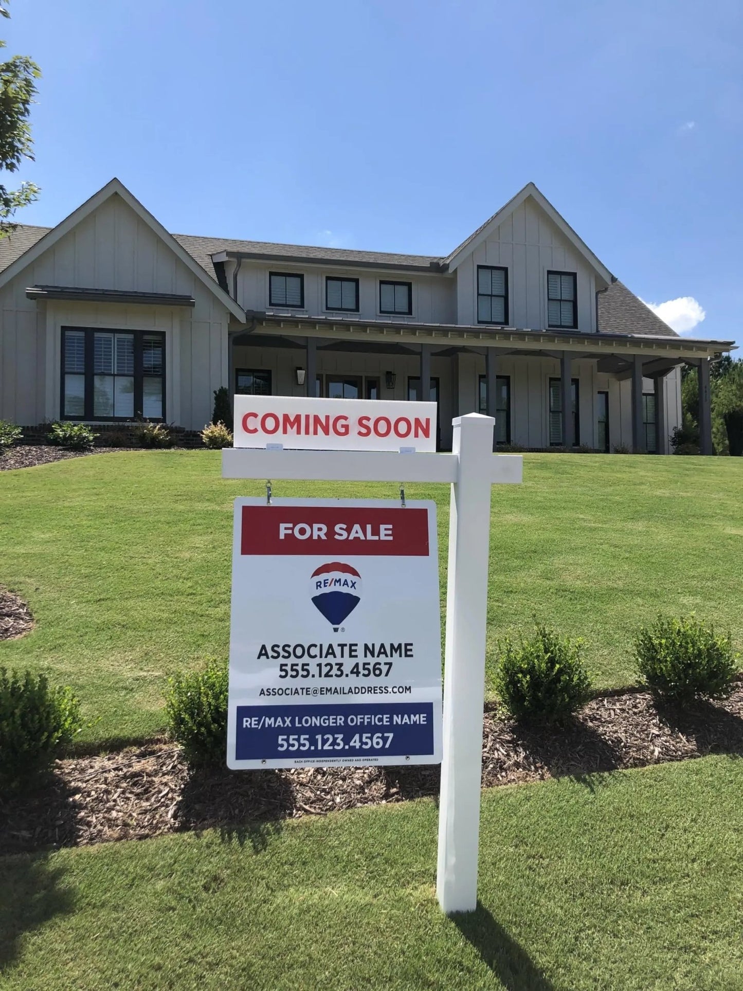 White Vinyl Real Estate Sign Post 5' Tall Professional Realtor Yard Sign Post for Open House and Home for Sale - North State Signs & Printing