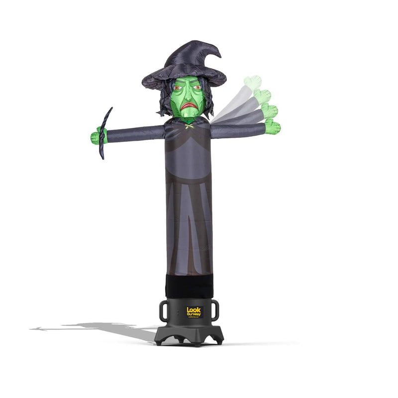 Witch Air Wavers Inflatable Tube Man Set - 7 Feet Tall Air Waver with Air Dancer Blower - Inflatable Advertising Tube Guy with Flapping Waving Arm - Halloween Holiday Promotion - Witch - North State Signs & Printing