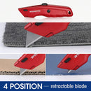 WORKPRO Premium Utility Knife, Retractable All Metal Heavy Duty Box Cutter, Quick Change Blade Razor Knife, with 10 Extra Blades - North State Signs & Printing