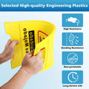 WOUSEDO 2 - Pack Caution Wet Floor Sign,17.5" Height,Bright Yellow Double - Sided Folding A - Shaped Frame Design, Bilingual Caution Message - North State Signs & Printing