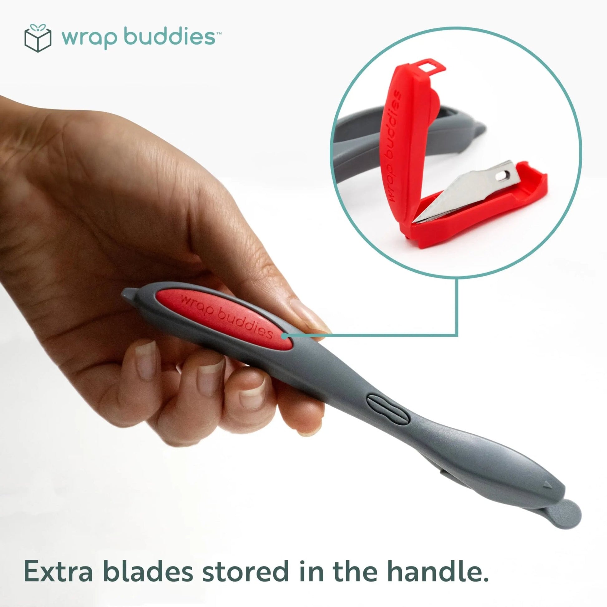 Wrap Buddies Gift Wrap Cutter - Wrapping Paper Cutter for Seamless Cutting, Gift Wrap Cutter Tool, Christmas Paper Cutter, Multi - Purpose Paper Cutting Tool, Crafting Paper Cutter (Includes 6 Blades) - North State Signs & Printing