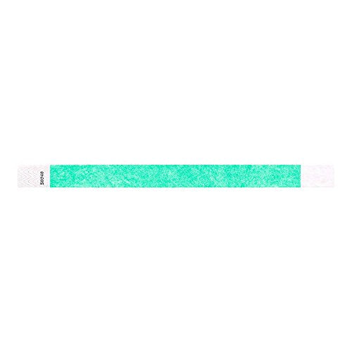 WristCo Aqua Tyvek Wristbands for Events - 500 Count ¾” x 10” - Waterproof Recyclable Comfortable Tear Resistant