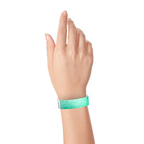 WristCo Aqua Tyvek Wristbands for Events - 500 Count ¾” x 10” - Waterproof Recyclable Comfortable Tear Resistant