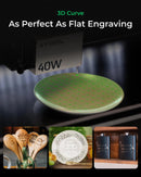 xTool S1 40W Laser Cutter and Laser Engraver for Tumblers, 23.93" x 15.16" Bed Size, 600mm/s Speed, Laser Engraving Machine, Laser Engraver for Wood and Metal, Acrylic, Big Project - Rotary Bundle - North State Signs & Printing
