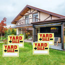 Yard Sale Signs 4Pack Double Sided Printed For Sale Signs with Metal Stakes Waterproof Corrugated Garage Sale Signs for Outdoor Estate Sale SCNWQ - North State Signs & Printing