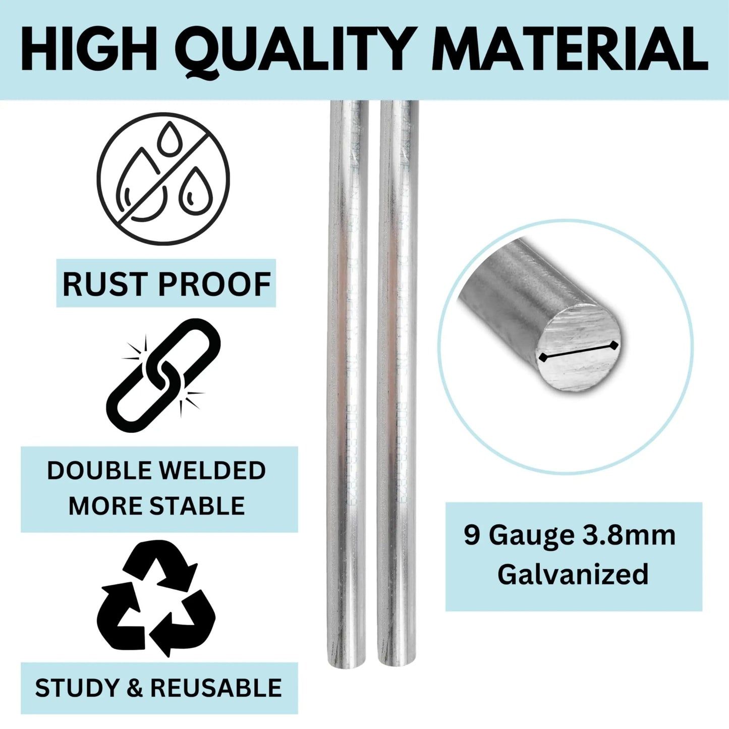 Yard Sign Stakes Tacmaster 25 Pack 17"x7" | Wire Metal Yard H Stakes for 4mm Corrugated Panels, Blank Lawn Sign Posts and Real Estate Signs | Waterproof and Wind Resistant - North State Signs & Printing