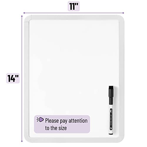 Mr. Pen- Dry Erase Board, 14” x 11” with a Black Dry Erase Marker, Small Mini White Board for Kids, Students