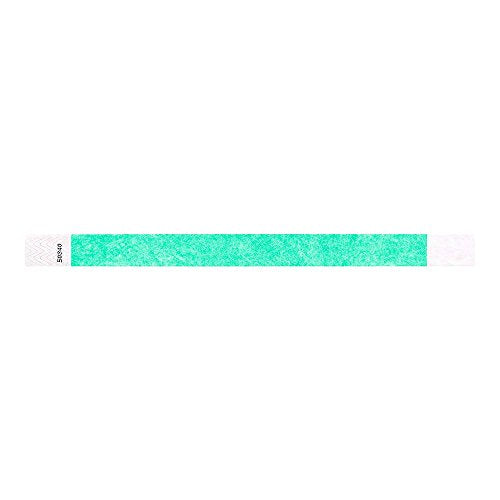 WristCo Aqua Tyvek Wristbands for Events - 500 Count ¾” x 10” - Waterproof Recyclable Comfortable Tear Resistant Paper Bracelets Wrist Bands for Concerts Festivals Admission Party Tours