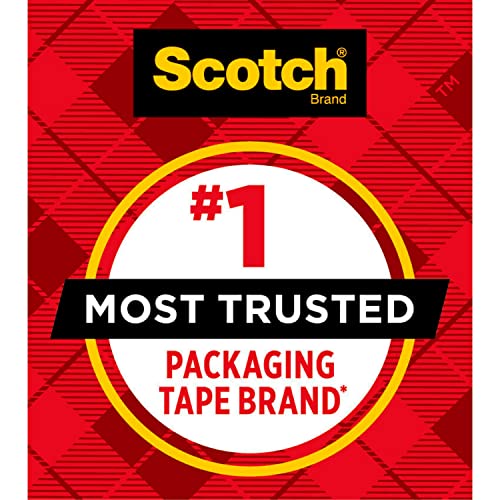 Scotch Heavy Duty Shipping Packaging Tape, 1.88"x 27.7 yd, Great for Packing, Shipping & Moving, Clear, 1 Dispensered Roll (142L)